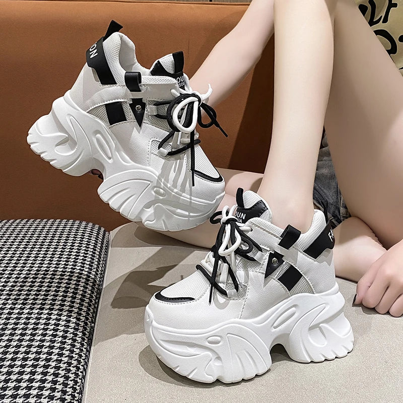 Unisex Skateboarding Platform Sneakers High Low, White/Orange, Chaussures  For Casual Wear From Shoespalace2018, $23.84 | DHgate.Com